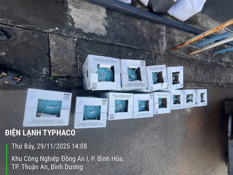 Dienlanhtyphaco-bom-sac-gas-cho-he-thong-may-lanh-cong-nghiep-tai-kcn-dong-an-4